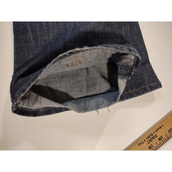 Lux medium wash button flap embroidered back pockets denim jeans size 29 - Picture 11 of 13